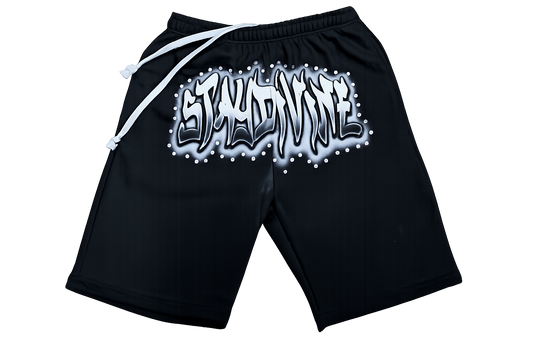 Statement Rhinestone Capri Shorts